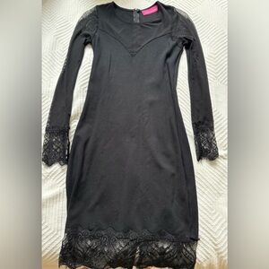 Pookie & Sebastian Black Lace Dress